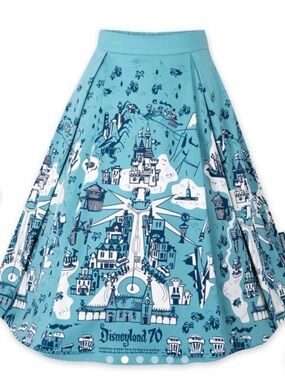 Disney Light Blue Scenic Circle Skirt